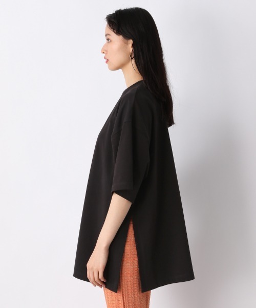 JEANASIS（ジーナシス）の「リサイクルコットンネックスリットBIGTEE/948170（Tシャツ/カットソー・レディース・ホワイト/グレー/ブラック・FREE）」の7枚目の写真