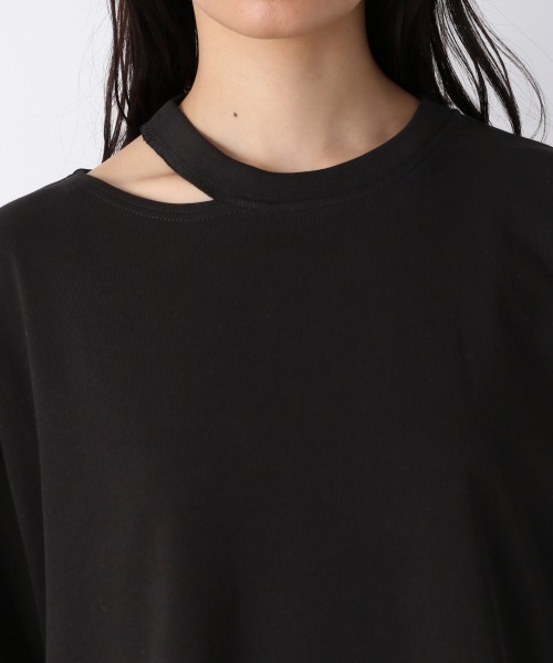 JEANASIS（ジーナシス）の「リサイクルコットンネックスリットBIGTEE/948170（Tシャツ/カットソー・レディース・ホワイト/グレー/ブラック・FREE）」の10枚目の写真