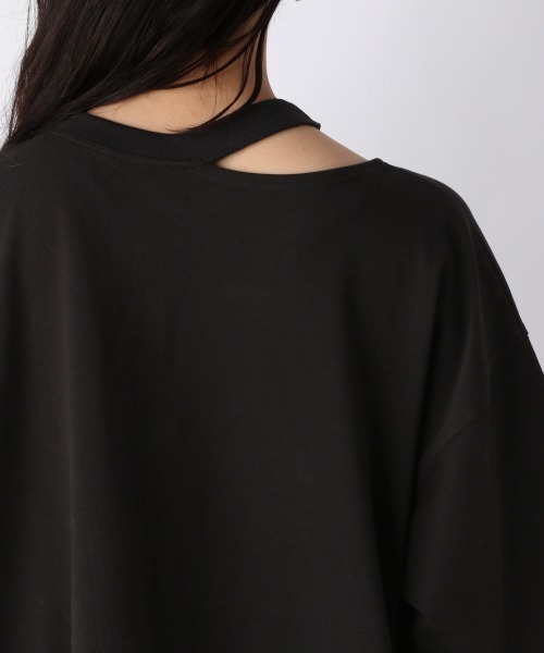 JEANASIS（ジーナシス）の「リサイクルコットンネックスリットBIGTEE/948170（Tシャツ/カットソー・レディース・ホワイト/グレー/ブラック・FREE）」の13枚目の写真