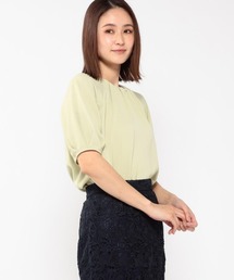 MEW'S REFINED CLOTHES | シェリーサテンギャザーブラウス(シャツ/ブラウス)