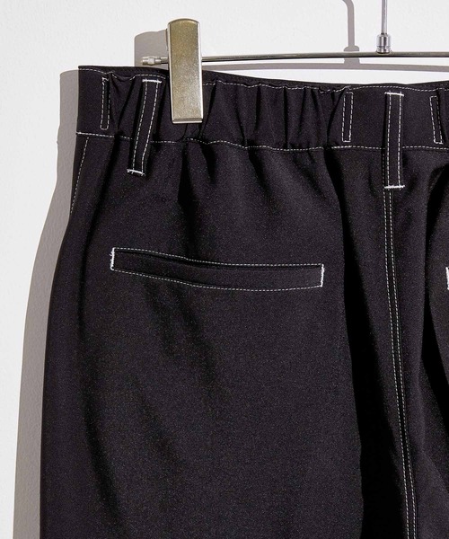JUNRED（ジュンレッド）の「ステッチ配色ワイドストレートパンツ（その他パンツ・メンズ・ブラック/ベージュ/サックスブルー・S/M/L）」の22枚目の写真