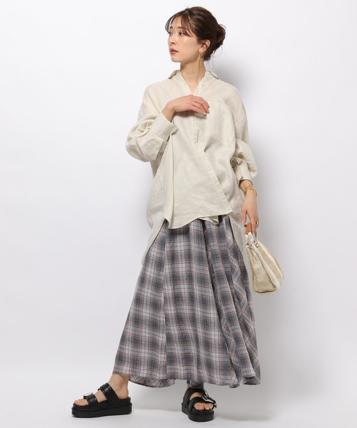 BARNYARDSTORM（バンヤードストーム）の「BARNYARDSTORM / リネンスカート（スカート・レディース・グレー/ブラウン/ネイビー/レッド系その他4・0/1）」の14枚目の写真