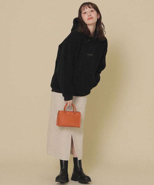 Ray BEAMS（レイビームス）の「YAHKI / ミニボストン ショルダー バッグ（ショルダーバッグ・レディース・ブラック/オレンジ・ONE SIZE）」の5枚目の写真