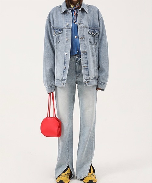 MASONPRINCE（メイソンプリンス）の「【DO NOT TAG】Hem Slit Flare Pants in Denim NZK11235（デニムパンツ・レディース・グレー/ライトブルー/ブルー・M/S/L/XS）」の8枚目の写真