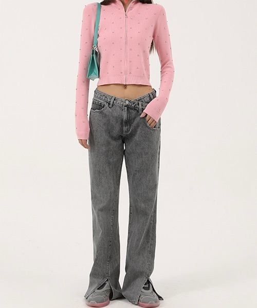 MASONPRINCE（メイソンプリンス）の「【DO NOT TAG】Hem Slit Flare Pants in Denim NZK11235（デニムパンツ・レディース・グレー/ライトブルー/ブルー・M/S/L/XS）」の11枚目の写真