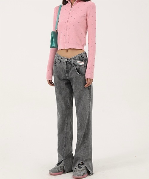 MASONPRINCE（メイソンプリンス）の「【DO NOT TAG】Hem Slit Flare Pants in Denim NZK11235（デニムパンツ・レディース・グレー/ライトブルー/ブルー・M/S/L/XS）」の12枚目の写真