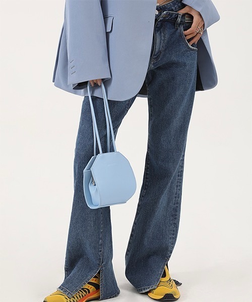 MASONPRINCE（メイソンプリンス）の「【DO NOT TAG】Hem Slit Flare Pants in Denim NZK11235（デニムパンツ・レディース・グレー/ライトブルー/ブルー・M/S/L/XS）」の16枚目の写真