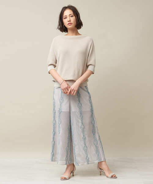 qualite(カリテ)の「スクエアレースエンブロパンツ(その他パンツ・レディース・グリーン系その他2・36/38)」の2枚目の写真