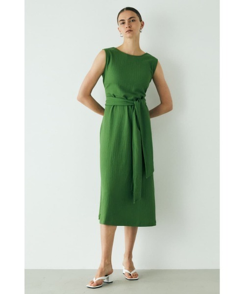 MOUSSY（マウジー）の「WAVY WAIST RIBBON ドレス（ワンピース・レディース・グリーン/ブラック/ブラウン・FREE）」の11枚目の写真