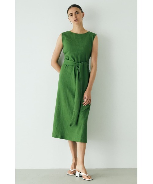 MOUSSY（マウジー）の「WAVY WAIST RIBBON ドレス（ワンピース・レディース・グリーン/ブラック/ブラウン・FREE）」の9枚目の写真