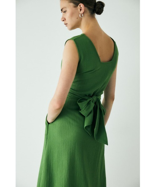 MOUSSY（マウジー）の「WAVY WAIST RIBBON ドレス（ワンピース・レディース・グリーン/ブラック/ブラウン・FREE）」の13枚目の写真