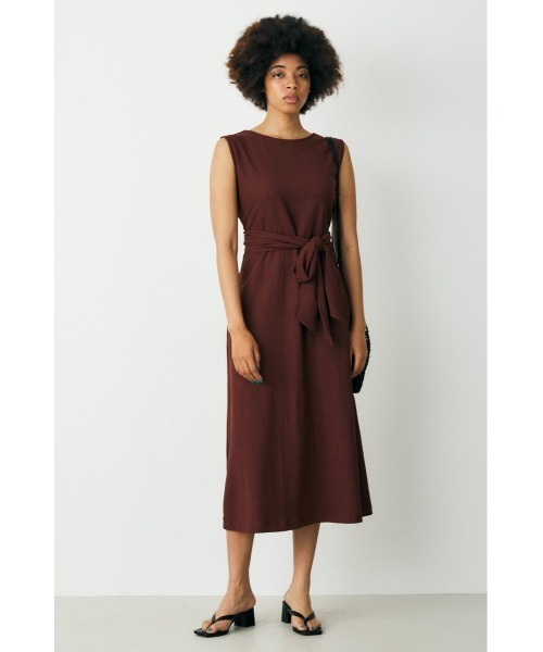 MOUSSY（マウジー）の「WAVY WAIST RIBBON ドレス（ワンピース・レディース・グリーン/ブラック/ブラウン・FREE）」の15枚目の写真