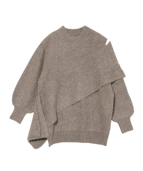 LAGUNAMOON(ラグナムーン)の「アシンメトリーパーツニットプルオーバー(ニット/セーター・レディース・アイボリー/ブラウン/モカ・FREE)」の15枚目の写真