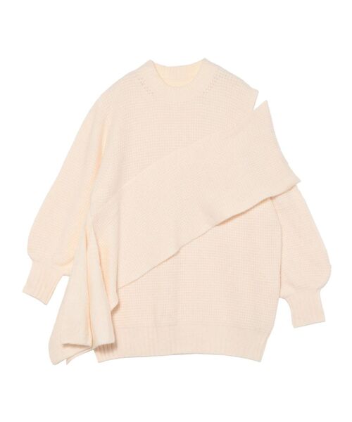 LAGUNAMOON(ラグナムーン)の「アシンメトリーパーツニットプルオーバー(ニット/セーター・レディース・アイボリー/ブラウン/モカ・FREE)」の12枚目の写真