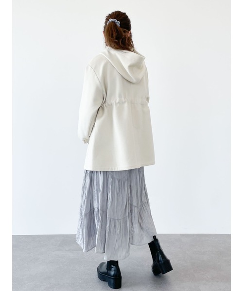 SLURR(スラ―)の「ボリュームスリーブフードコート(その他アウター・レディース・アイボリー/ピンクベージュ/チョコ・FREE)」の9枚目の写真