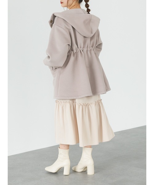 SLURR(スラ―)の「ボリュームスリーブフードコート(その他アウター・レディース・アイボリー/ピンクベージュ/チョコ・FREE)」の19枚目の写真