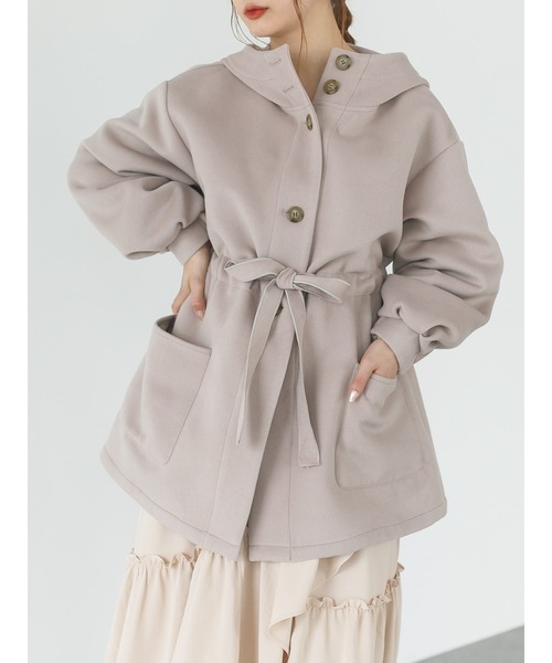 SLURR(スラ―)の「ボリュームスリーブフードコート(その他アウター・レディース・アイボリー/ピンクベージュ/チョコ・FREE)」の21枚目の写真