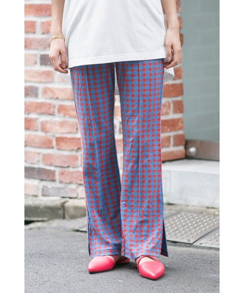 ROSE BUD（ローズバッド）の「チェック柄パンツ（その他パンツ・レディース・オレンジ/ブルー・FREE）」の2枚目の写真