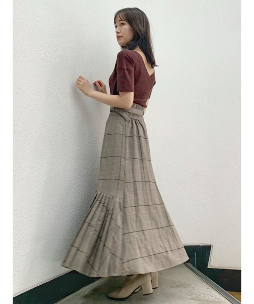 dazzlin（ダズリン）の「サイドヘムプリーツスカート（スカート・レディース・ダークブラウン/ブラウン/グレー/モカ・SMALL/MEDIUM）」の17枚目の写真