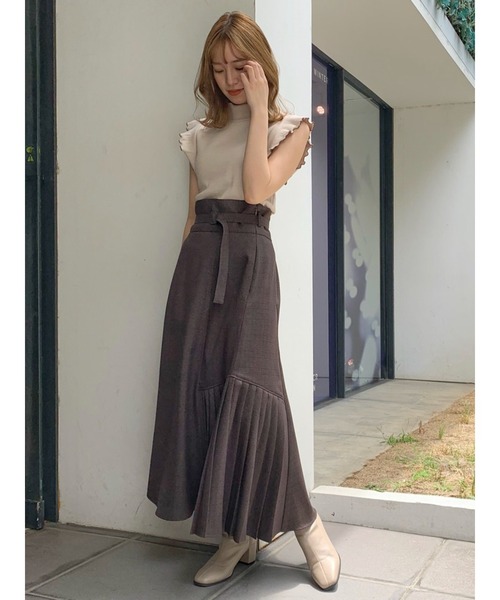 dazzlin（ダズリン）の「サイドヘムプリーツスカート（スカート・レディース・ダークブラウン/ブラウン/グレー/モカ・SMALL/MEDIUM）」の22枚目の写真