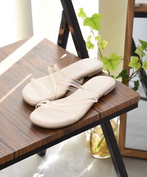 クリアストラップフラットサンダル