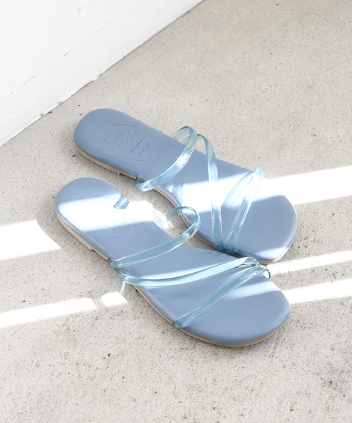 NOFALL（ノーフォール）の「クリアストラップフラットサンダル（サンダル・レディース・ホワイト系その他/ブラック系その他/ベージュ系その他/ブルー系その他・LL/3L/SS/S/M/L/XXS/XXXS/4L）」の4枚目の写真