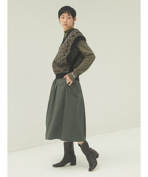 armonia（アルモニーア）の「armonia・ジャガードニットベスト（ベスト・レディース・ブラック/モカ・FREE）」の12枚目の写真