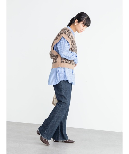 armonia（アルモニーア）の「armonia・ジャガードニットベスト（ベスト・レディース・ブラック/モカ・FREE）」の11枚目の写真