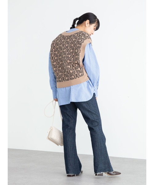 armonia（アルモニーア）の「armonia・ジャガードニットベスト（ベスト・レディース・ブラック/モカ・FREE）」の20枚目の写真