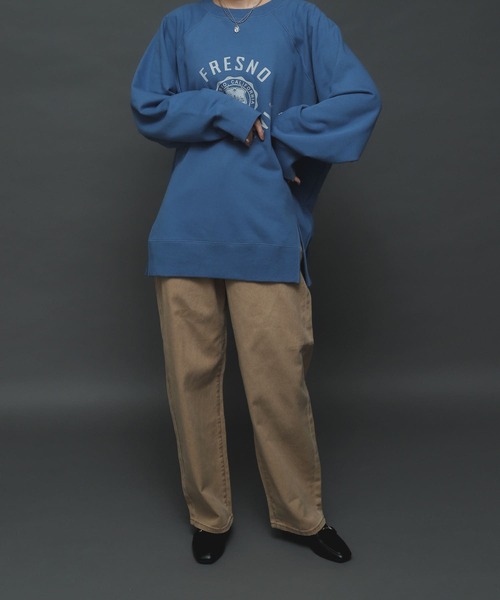 SENSE OF PLACE by URBAN RESEARCH（センスオブプレイスバイアーバンリサーチ）の「『TALLサイズあり』カラーカツラギパンツ（デニムパンツ・レディース・ベージュ/カーキ/ブラック/アイボリー・SMALL/MEDIUM/TALL）」の3枚目の写真