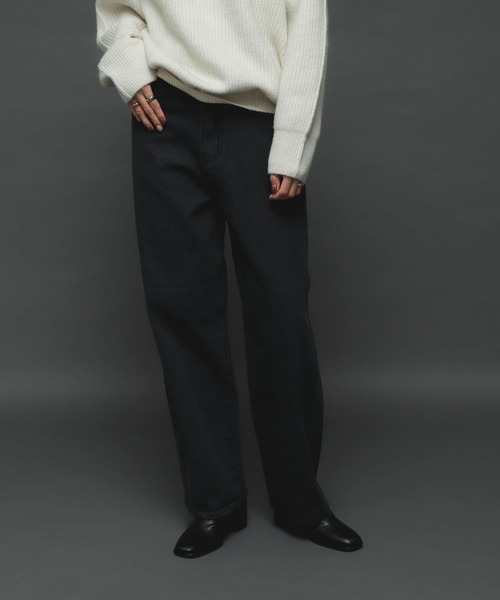 SENSE OF PLACE by URBAN RESEARCH（センスオブプレイスバイアーバンリサーチ）の「『TALLサイズあり』カラーカツラギパンツ（デニムパンツ・レディース・ベージュ/カーキ/ブラック/アイボリー・SMALL/MEDIUM/TALL）」の13枚目の写真