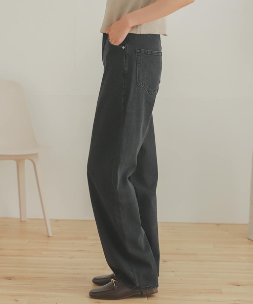 SENSE OF PLACE by URBAN RESEARCH（センスオブプレイスバイアーバンリサーチ）の「『TALLサイズあり』カラーカツラギパンツ（デニムパンツ・レディース・ベージュ/カーキ/ブラック/アイボリー・SMALL/MEDIUM/TALL）」の16枚目の写真