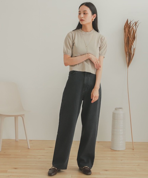 SENSE OF PLACE by URBAN RESEARCH（センスオブプレイスバイアーバンリサーチ）の「『TALLサイズあり』カラーカツラギパンツ（デニムパンツ・レディース・ベージュ/カーキ/ブラック/アイボリー・SMALL/MEDIUM/TALL）」の19枚目の写真