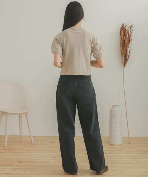 SENSE OF PLACE by URBAN RESEARCH（センスオブプレイスバイアーバンリサーチ）の「『TALLサイズあり』カラーカツラギパンツ（デニムパンツ・レディース・ベージュ/カーキ/ブラック/アイボリー・SMALL/MEDIUM/TALL）」の21枚目の写真