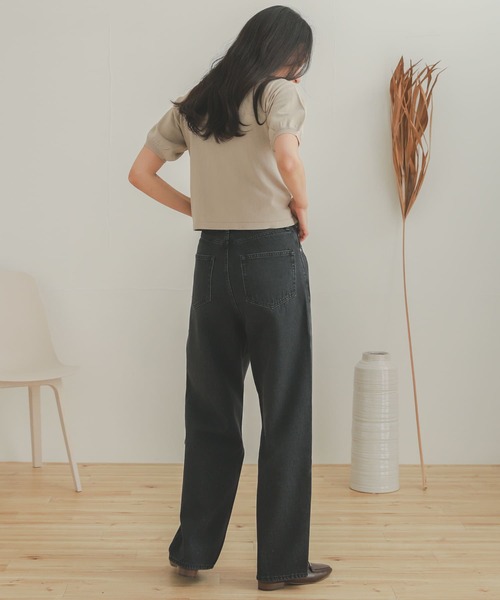 SENSE OF PLACE by URBAN RESEARCH（センスオブプレイスバイアーバンリサーチ）の「『TALLサイズあり』カラーカツラギパンツ（デニムパンツ・レディース・ベージュ/カーキ/ブラック/アイボリー・SMALL/MEDIUM/TALL）」の22枚目の写真