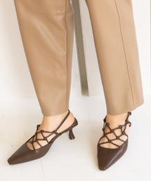 RANDA | ソフト メッシュ編みバックストラップパンプス(パンプス)
