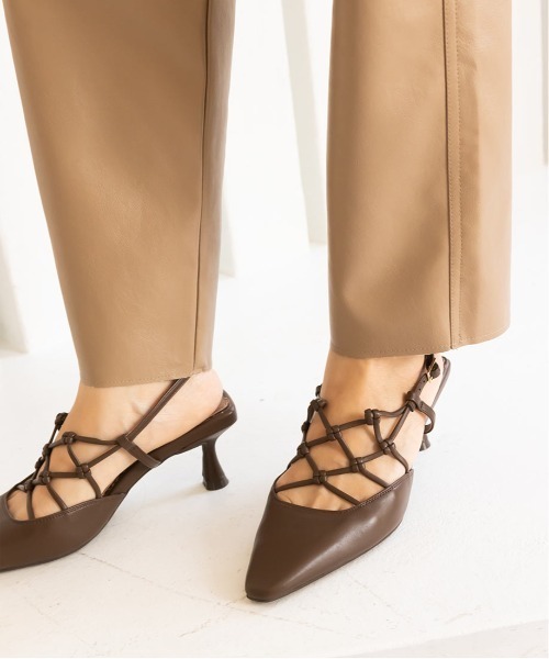 RANDA(ランダ)の「ソフト メッシュ編みバックストラップパンプス(パンプス・レディース・ブラウン/カーキ/ベージュ・L/M/LL/S)」の20枚目の写真