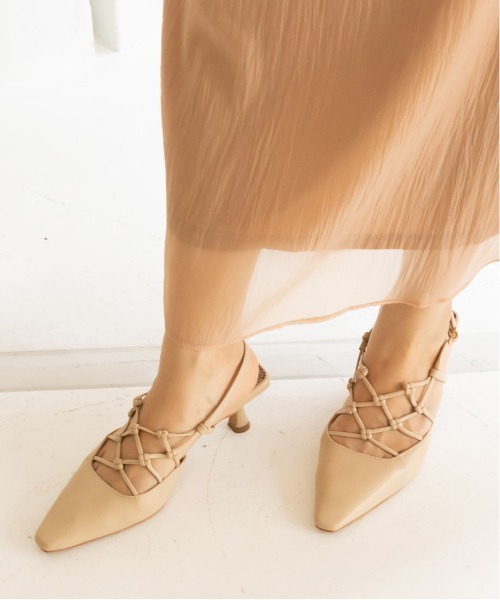 RANDA(ランダ)の「ソフト メッシュ編みバックストラップパンプス(パンプス・レディース・ブラウン/カーキ/ベージュ・L/M/LL/S)」の11枚目の写真
