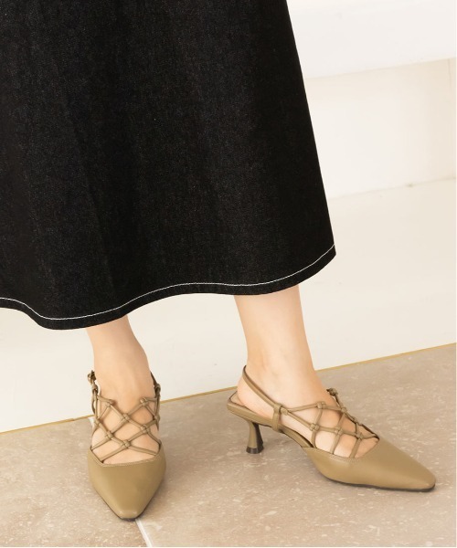 RANDA(ランダ)の「ソフト メッシュ編みバックストラップパンプス(パンプス・レディース・ブラウン/カーキ/ベージュ・L/M/LL/S)」の9枚目の写真