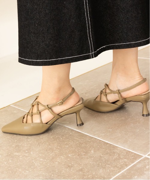 RANDA(ランダ)の「ソフト メッシュ編みバックストラップパンプス(パンプス・レディース・ブラウン/カーキ/ベージュ・L/M/LL/S)」の13枚目の写真