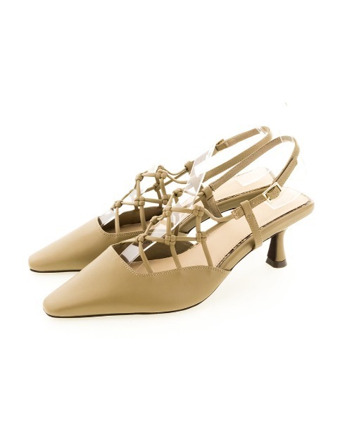 RANDA(ランダ)の「ソフト メッシュ編みバックストラップパンプス(パンプス・レディース・ブラウン/カーキ/ベージュ・L/M/LL/S)」の12枚目の写真