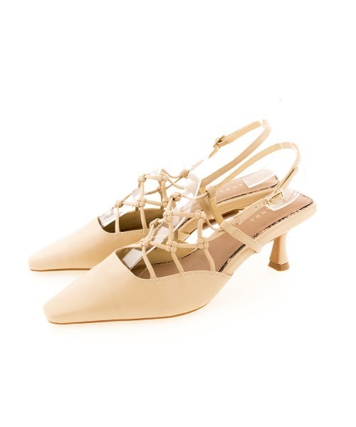 RANDA(ランダ)の「ソフト メッシュ編みバックストラップパンプス(パンプス・レディース・ブラウン/カーキ/ベージュ・L/M/LL/S)」の14枚目の写真