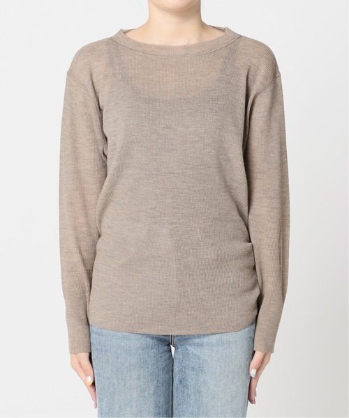 plage（プラージュ）の「ウォッシャブルアルパカMIXリブニット