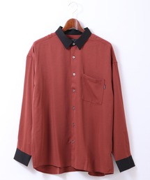 とろみ ナチュラルストレッチ オーバークレリックシャツ