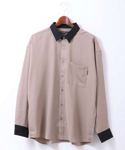 Naive magic(ナイーブマジック)の「とろみ ナチュラルストレッチ オーバークレリックシャツ(シャツ/ブラウス・メンズ・ホワイト/チャコールグレー/ブラック/ブルー/マルチ/ワイン/グレイッシュベージュ/ブラウン/グリーン・M/L/LL)」の10枚目の写真
