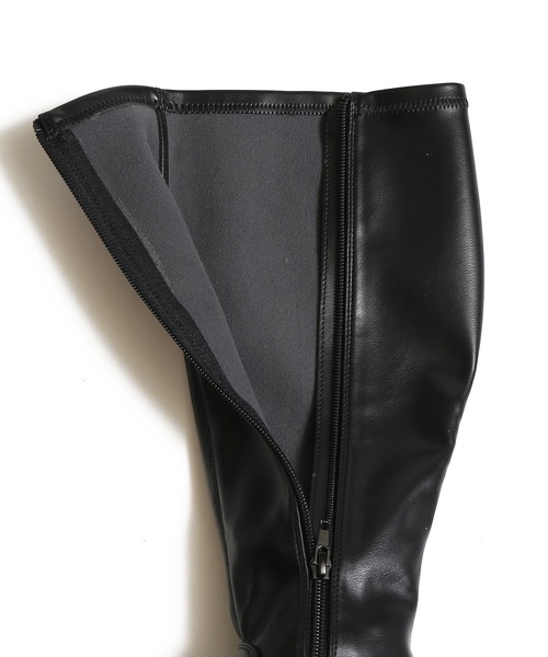 SPINNS（スピンズ）の「トラックソール 合皮ストレッチロングブーツ（ブーツ・レディース・ブラック/ブラウン・LL/M/L）」の4枚目の写真