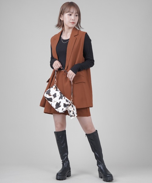 SPINNS（スピンズ）の「トラックソール 合皮ストレッチロングブーツ（ブーツ・レディース・ブラック/ブラウン・LL/M/L）」の20枚目の写真