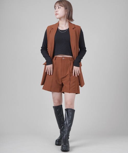 SPINNS（スピンズ）の「トラックソール 合皮ストレッチロングブーツ（ブーツ・レディース・ブラック/ブラウン・LL/M/L）」の21枚目の写真