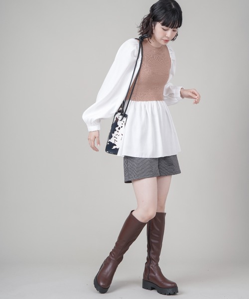 SPINNS（スピンズ）の「トラックソール 合皮ストレッチロングブーツ（ブーツ・レディース・ブラック/ブラウン・LL/M/L）」の19枚目の写真