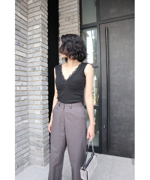 FIG&VIPER（フィグアンドバイパー）の「リブレースブラタンク（タンクトップ・レディース・ブラック/ホワイト/ブルー・FREE）」の17枚目の写真